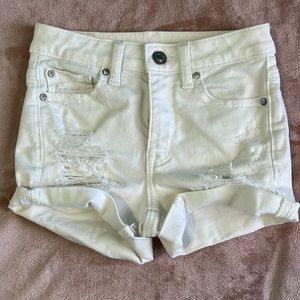 White American eagle jean shorts
